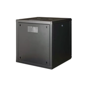 DIGITUS Rack Unique 19" 12U 643x600x600mm üvegajtós fekete fali rack szekrény