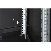 DIGITUS Rack Unique 19" 12U 643x600x600mm üvegajtós fekete fali rack szekrény