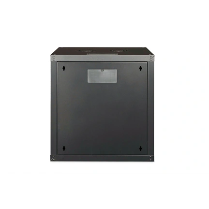 DIGITUS Rack Unique 19" 12U 643x600x600mm üvegajtós fekete fali rack szekrény