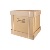 DIGITUS Rack Unique 19" 12U 643x600x600mm üvegajtós szürke fali rack szekrény