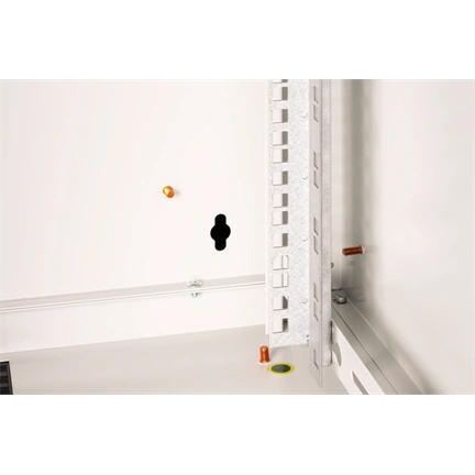 DIGITUS Rack Unique 19" 12U 643x600x600mm üvegajtós szürke fali rack szekrény