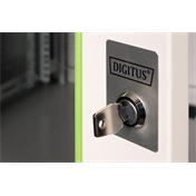 DIGITUS Rack Unique 19" 12U 643x600x600mm üvegajtós szürke fali rack szekrény