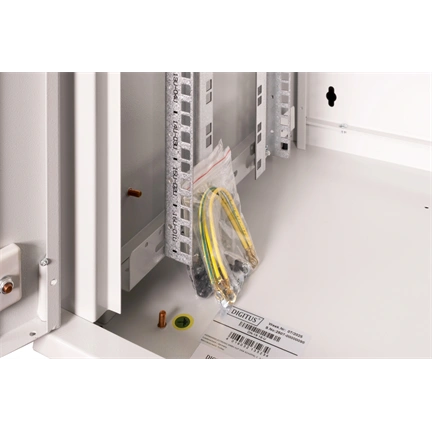 DIGITUS Rack Unique 19" 16U 820x600x450mm üvegajtós szürke fali rack szekrény