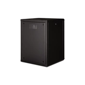 DIGITUS Rack Unique 19" 16U 820x600x600mm üvegajtós fekete fali rack szekrény