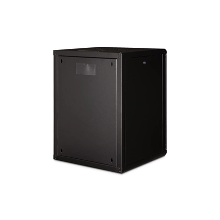 DIGITUS Rack Unique 19" 16U 820x600x600mm üvegajtós fekete fali rack szekrény