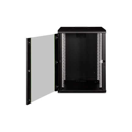 DIGITUS Rack Unique 19" 16U 820x600x600mm üvegajtós fekete fali rack szekrény