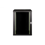 DIGITUS Rack Unique 19" 16U 820x600x600mm üvegajtós fekete fali rack szekrény