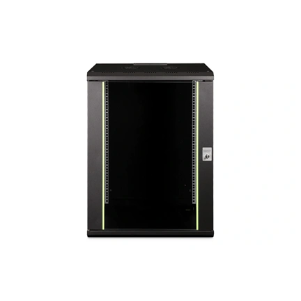 DIGITUS Rack Unique 19" 16U 820x600x600mm üvegajtós fekete fali rack szekrény