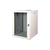 DIGITUS Rack Unique 19" 16U 820x600x600mm üvegajtós szürke fali rack szekrény