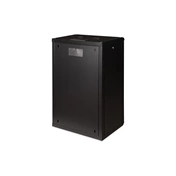 DIGITUS Rack Unique 19" 20U 998x600x450mm üvegajtós fekete fali rack szekrény