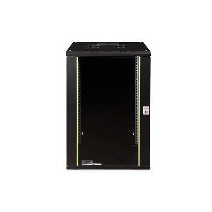 DIGITUS Rack Unique 19" 20U 998x600x450mm üvegajtós fekete fali rack szekrény