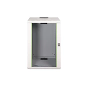 DIGITUS Rack Unique 19" 20U 998x600x450mm üvegajtós szürke fali rack szekrény