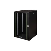 DIGITUS Rack Unique 19" 20U 998x600x600mm üvegajtós fekete fali rack szekrény