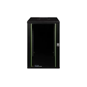 DIGITUS Rack Unique 19" 20U 998x600x600mm üvegajtós fekete fali rack szekrény