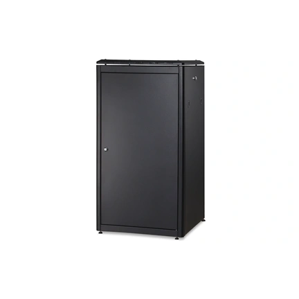 DIGITUS Rack Unique 19" 22U 1164x600x600mm üvegajtós fekete álló rack szekrény