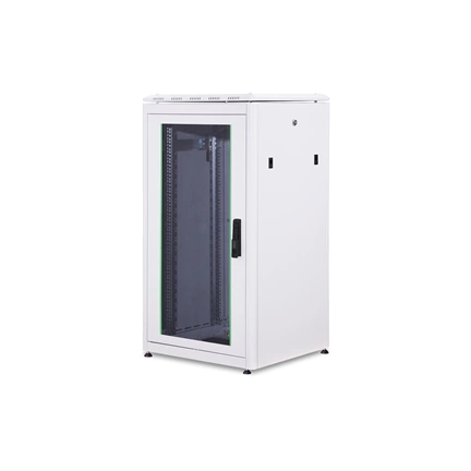 DIGITUS Rack Unique 19" 22U 1164x600x600mm üvegajtós szürke álló rack szekrény