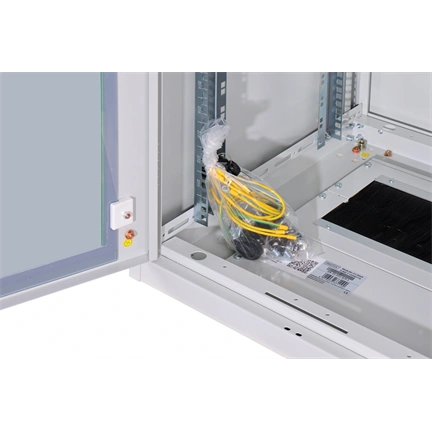 DIGITUS Rack Unique 19" 22U 1164x600x600mm üvegajtós szürke álló rack szekrény