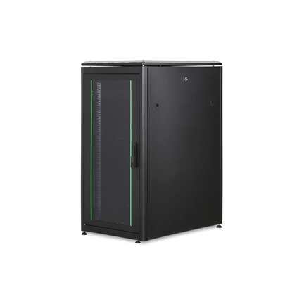 DIGITUS Rack Unique 19" 22U 1164x600x800mm üvegajtós fekete álló rack szekrény