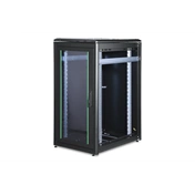 DIGITUS Rack Unique 19" 22U 1164x600x800mm üvegajtós fekete álló rack szekrény