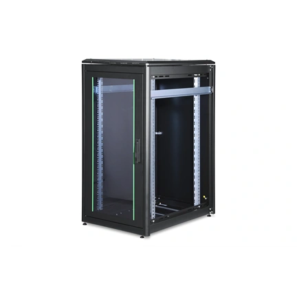 DIGITUS Rack Unique 19" 22U 1164x600x800mm üvegajtós fekete álló rack szekrény