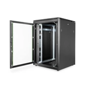 DIGITUS Rack Unique 19" 22U 1164x800x800mm üvegajtós fekete álló rack szekrény