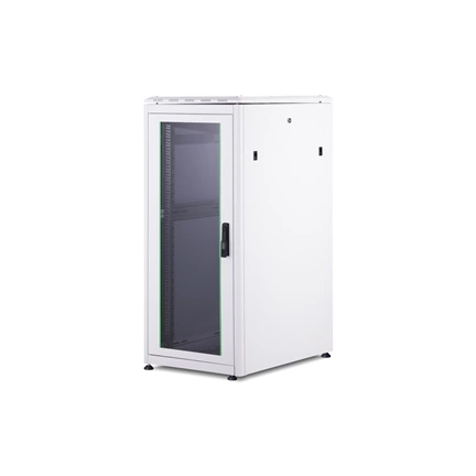 DIGITUS Rack Unique 19" 26U 1342x600x800mm üvegajtós szürke álló rack szekrény