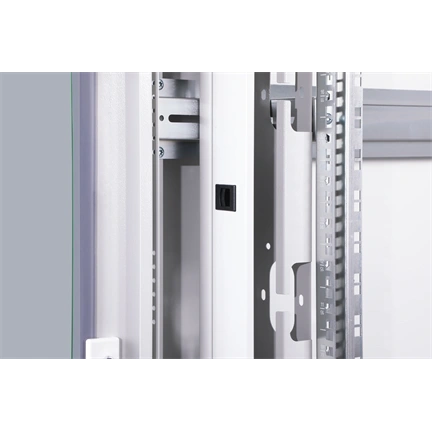 DIGITUS Rack Unique 19" 26U 1342x800x1000mm üvegajtós szürke álló rack szekrény