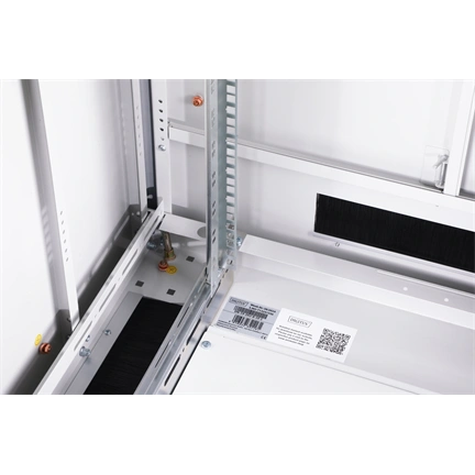 DIGITUS Rack Unique 19" 26U 1342x800x1000mm üvegajtós szürke álló rack szekrény