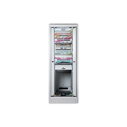 DIGITUS Rack Unique 19" 36U 1787x800x800mm üvegajtós szürke álló rack szekrény