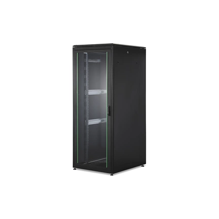 DIGITUS Rack Unique 19" 42U 2053x800x1000mm üvegajtós fekete álló rack szekrény