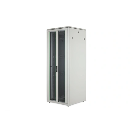 DIGITUS Rack Unique 19" 42U 2053x800x800mm dupla üveg első ajtó szürke álló rack szekrény