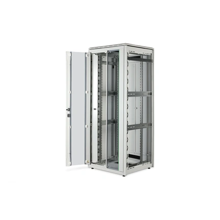 DIGITUS Rack Unique 19" 42U 2053x800x800mm dupla üveg első ajtó szürke álló rack szekrény