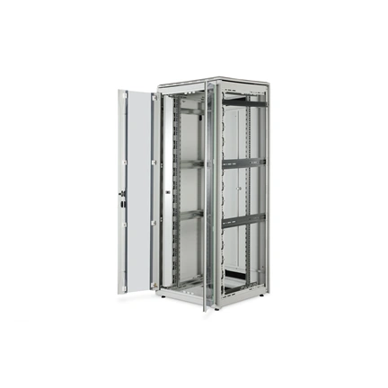 DIGITUS Rack Unique 19" 42U 2053x800x800mm dupla üveg első ajtó szürke álló rack szekrény