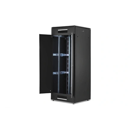 DIGITUS Rack Unique 19" 42U 2053x800x800mm üvegajtós fekete álló rack szekrény