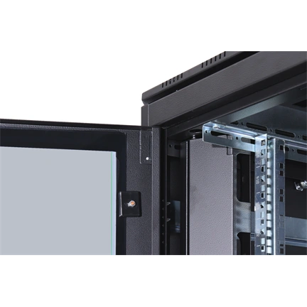 DIGITUS Rack Unique 19" 42U 2053x800x800mm üvegajtós fekete álló rack szekrény
