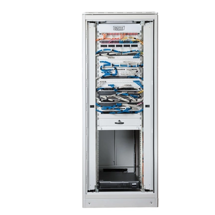 DIGITUS Rack Unique 19" 42U 2053x800x800mm üvegajtós szürke álló rack szekrény