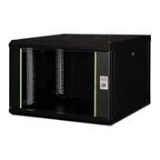 DIGITUS Rack Unique 19" 7U 420x600x600mm üvegajtós fekete fali rack szekrény