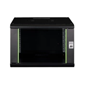 DIGITUS Rack Unique 19" 7U 420x600x600mm üvegajtós fekete fali rack szekrény