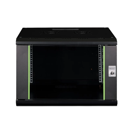 DIGITUS Rack Unique 19" 7U 420x600x600mm üvegajtós fekete fali rack szekrény