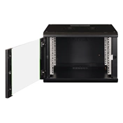 DIGITUS Rack Unique 19" 7U 420x600x600mm üvegajtós fekete fali rack szekrény