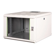 DIGITUS Rack Unique 19" 7U 420x600x600mm üvegajtós szürke fali rack szekrény
