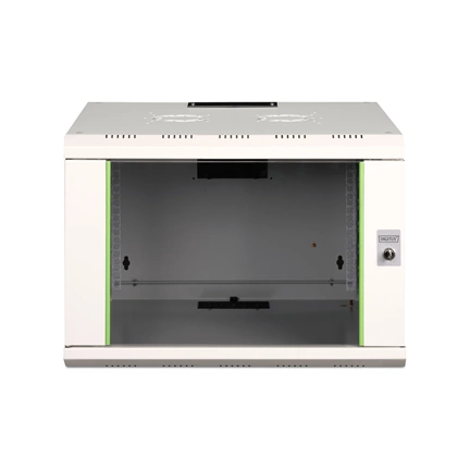 DIGITUS Rack Unique 19" 7U 420x600x600mm üvegajtós szürke fali rack szekrény