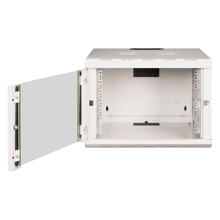 DIGITUS Rack Unique 19" 7U 420x600x600mm üvegajtós szürke fali rack szekrény