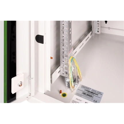 DIGITUS Rack Unique 19" 7U 420x600x600mm üvegajtós szürke fali rack szekrény