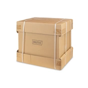 DIGITUS Rack Unique 19" 9U 509x600x450mm üvegajtós szürke fali rack szekrény