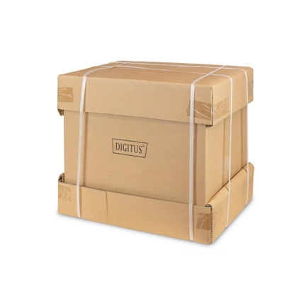 DIGITUS Rack Unique 19" 9U 509x600x450mm üvegajtós szürke fali rack szekrény