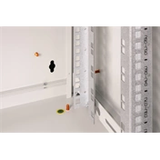 DIGITUS Rack Unique 19" 9U 509x600x450mm üvegajtós szürke fali rack szekrény