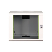 DIGITUS Rack Unique 19" 9U 509x600x450mm üvegajtós szürke fali rack szekrény
