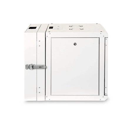 DIGITUS Rack Unique 19" 9U 509x600x600mm kétrészes üvegajtós szürke fali rack szekrény