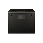 DIGITUS Rack Unique 19" 9U 509x600x600mm üvegajtós fekete fali rack szekrény